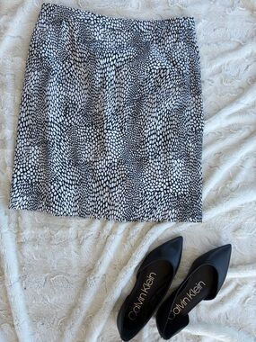 Halogen Black and White Pencil Skirt-10